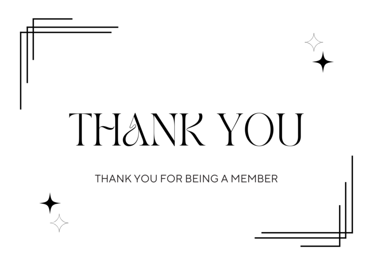 Simple Black and White Business Thank You Card